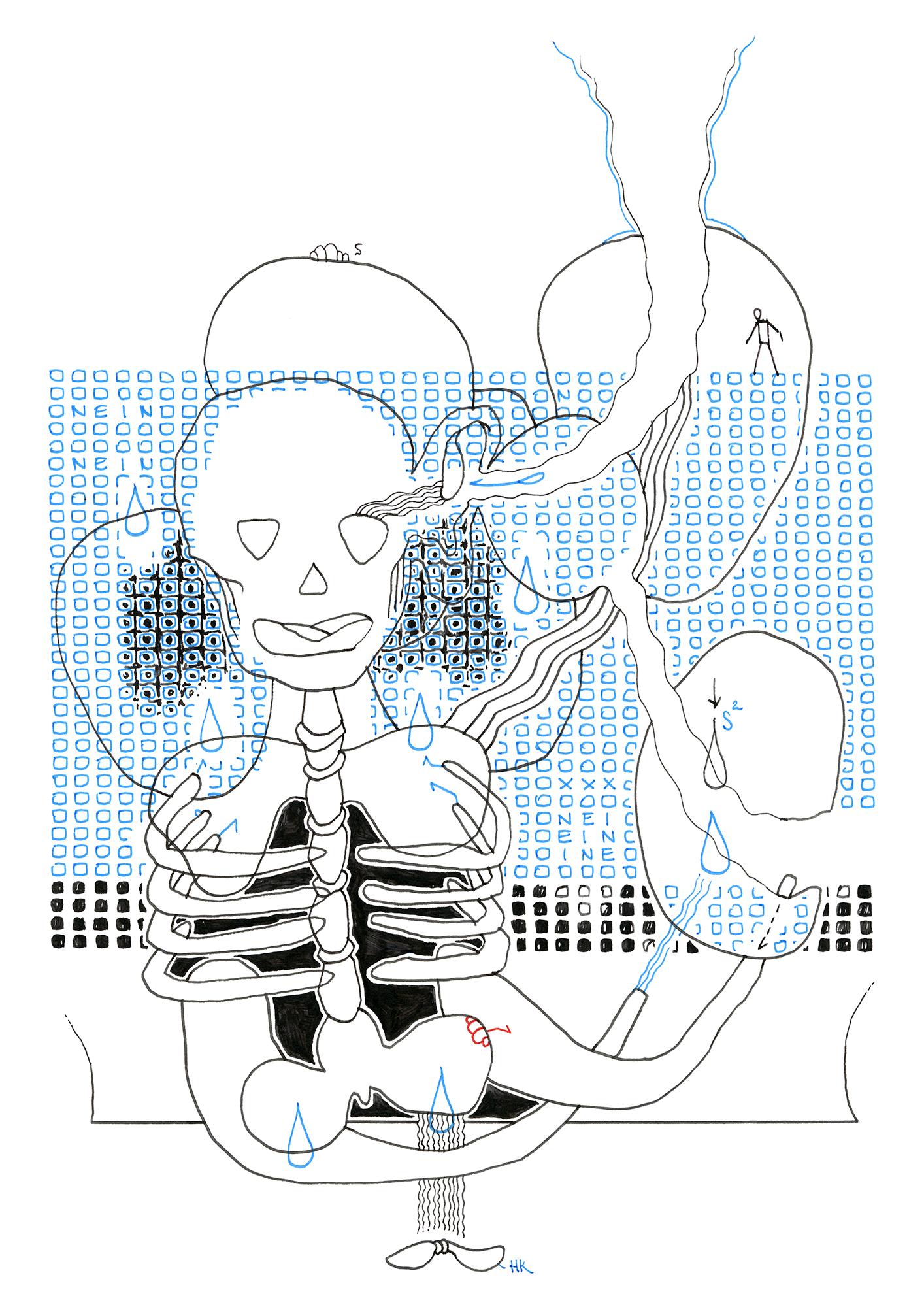 Hannes Kater Tageszeichnung (Zeichnung/drawing) vom 14.02.2024 (1414 x 2000 Pixel)