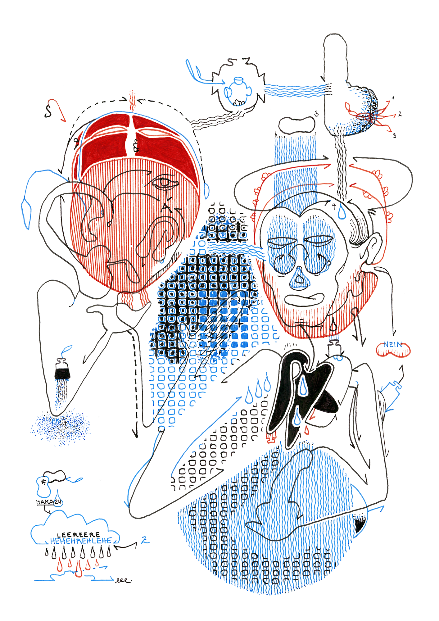 Hannes Kater Tageszeichnung (Zeichnung/drawing) vom 20.02.2024 (1414 x 2000 Pixel)