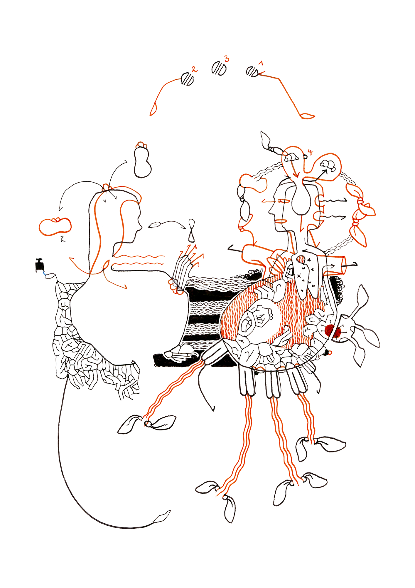 Hannes Kater Tageszeichnung (Zeichnung/drawing) vom 05.03.2024 (1414 x 2000 Pixel)