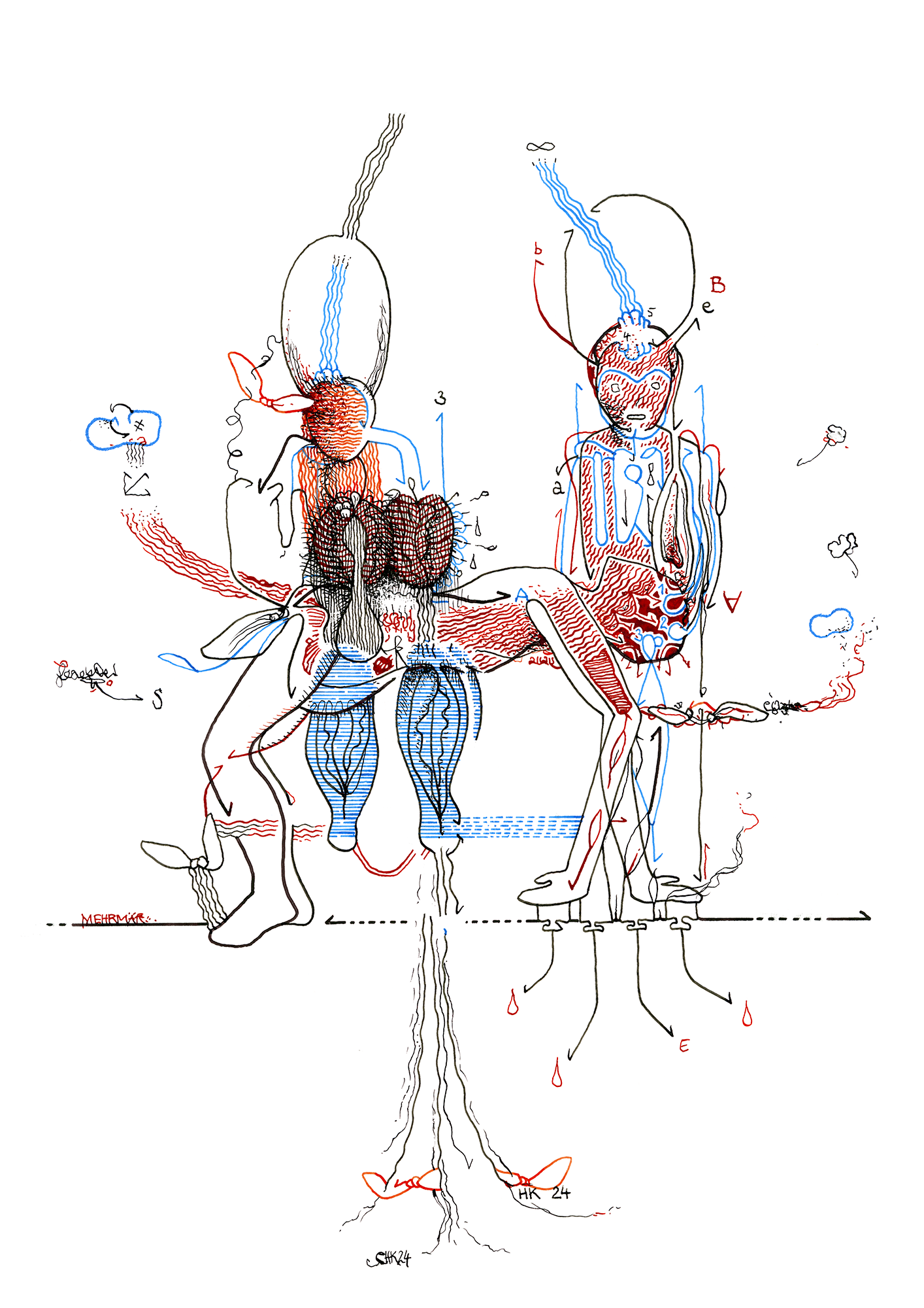 Hannes Kater Tageszeichnung (Zeichnung/drawing) vom 12.04.2024 (1414 x 2000 Pixel)