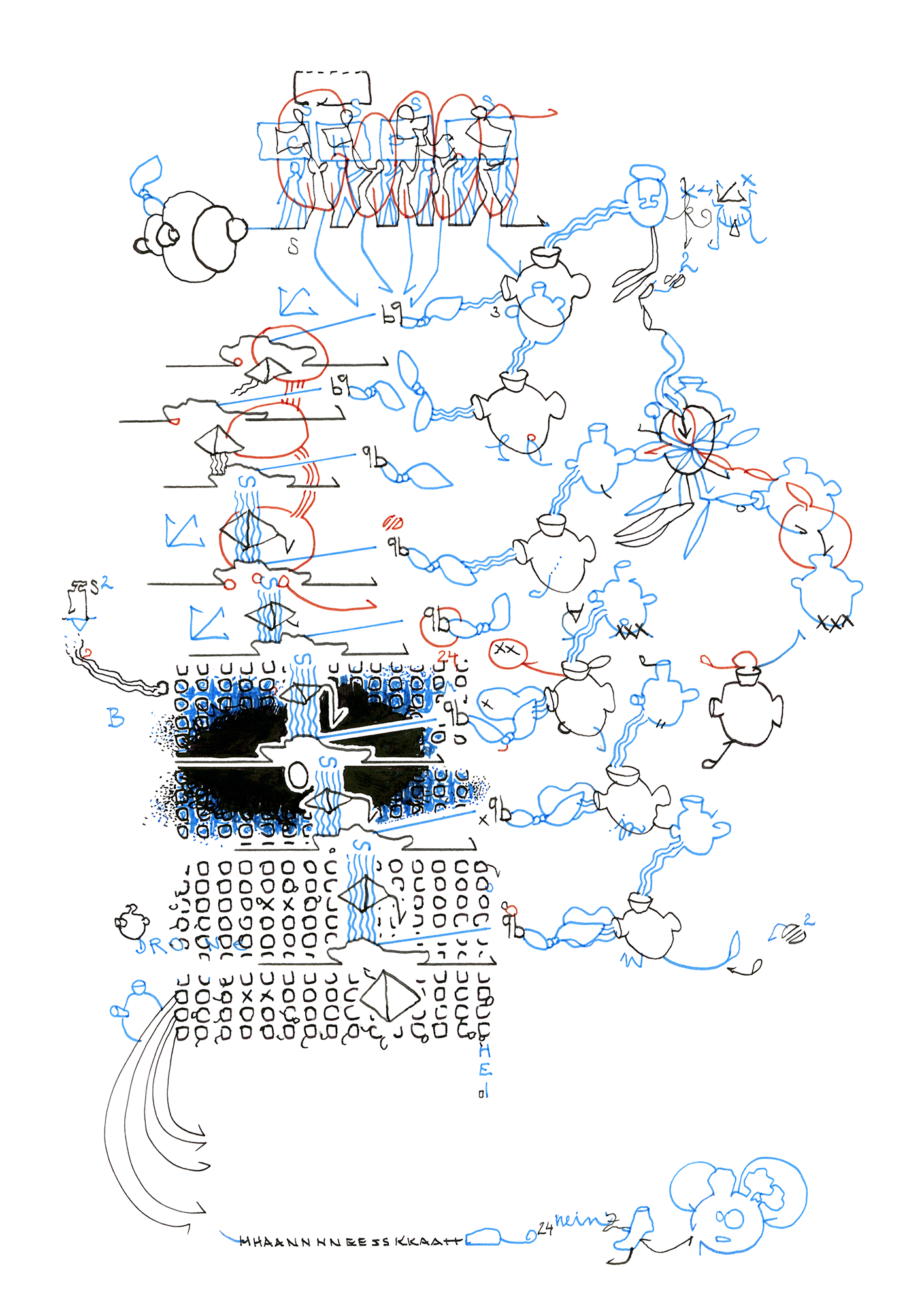 Hannes Kater –Tageszeichnung (Zeichnung/drawing) vom 17.04.2024 (1414 x 2000 Pixel)