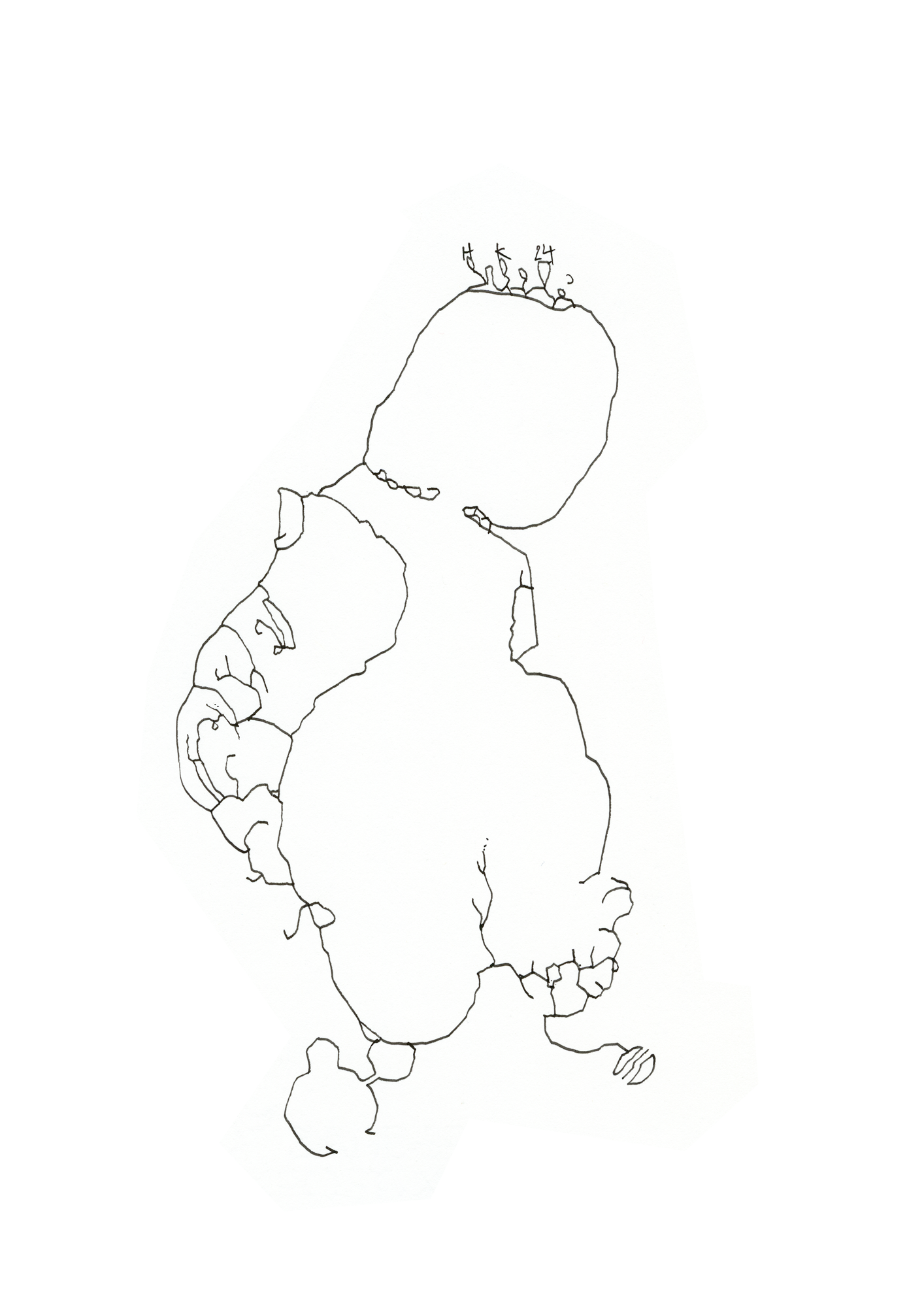 Hannes Kater –Tageszeichnung (Zeichnung/drawing) vom 01.05.2024 (1414 x 2000 Pixel)