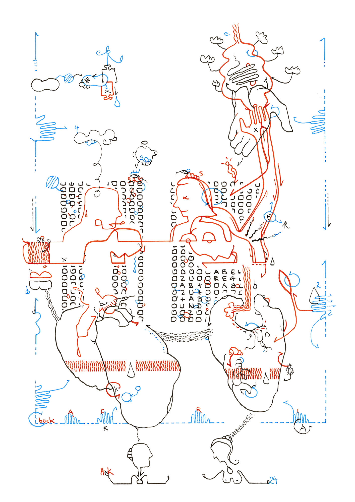 Hannes Kater Tageszeichnung (Zeichnung/drawing) vom 21.05.2024 (1414 x 2000 Pixel)