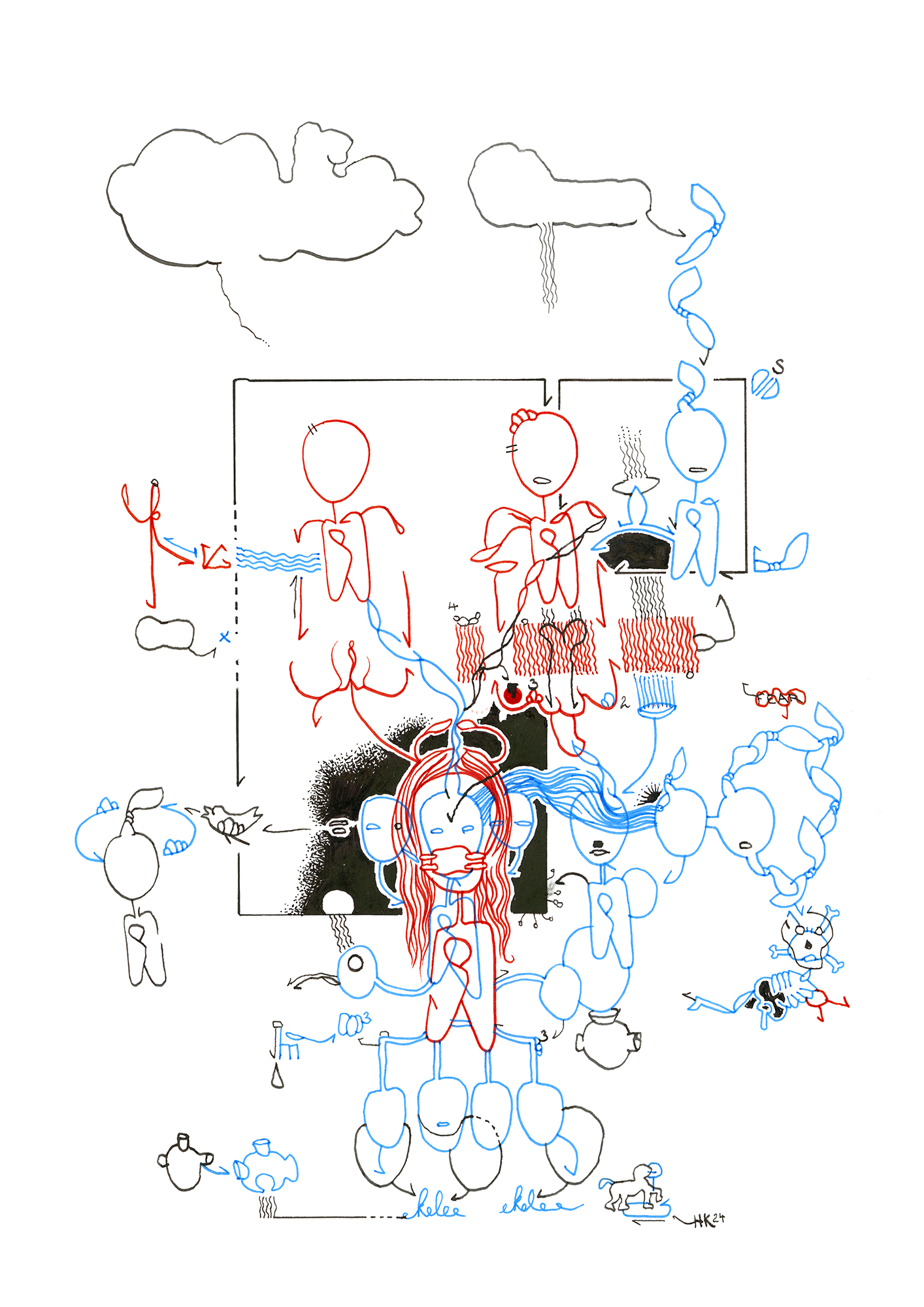 Hannes Kater Tageszeichnung (Zeichnung/drawing) vom 12.06.2024 (1414 x 2000 Pixel)