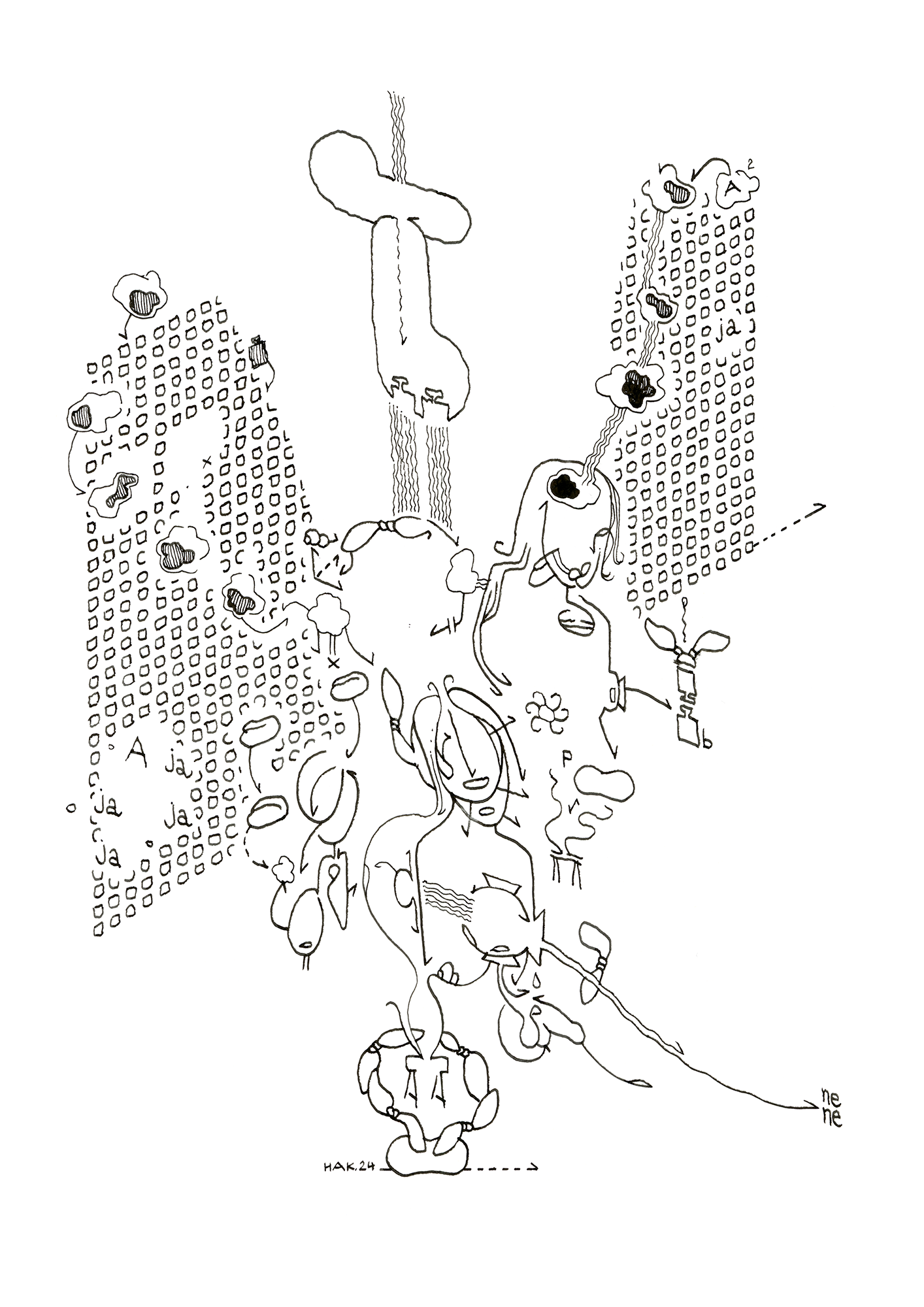 Hannes Kater Tageszeichnung (Zeichnung/drawing) vom 02.08.2024 (1414 x 2000 Pixel)