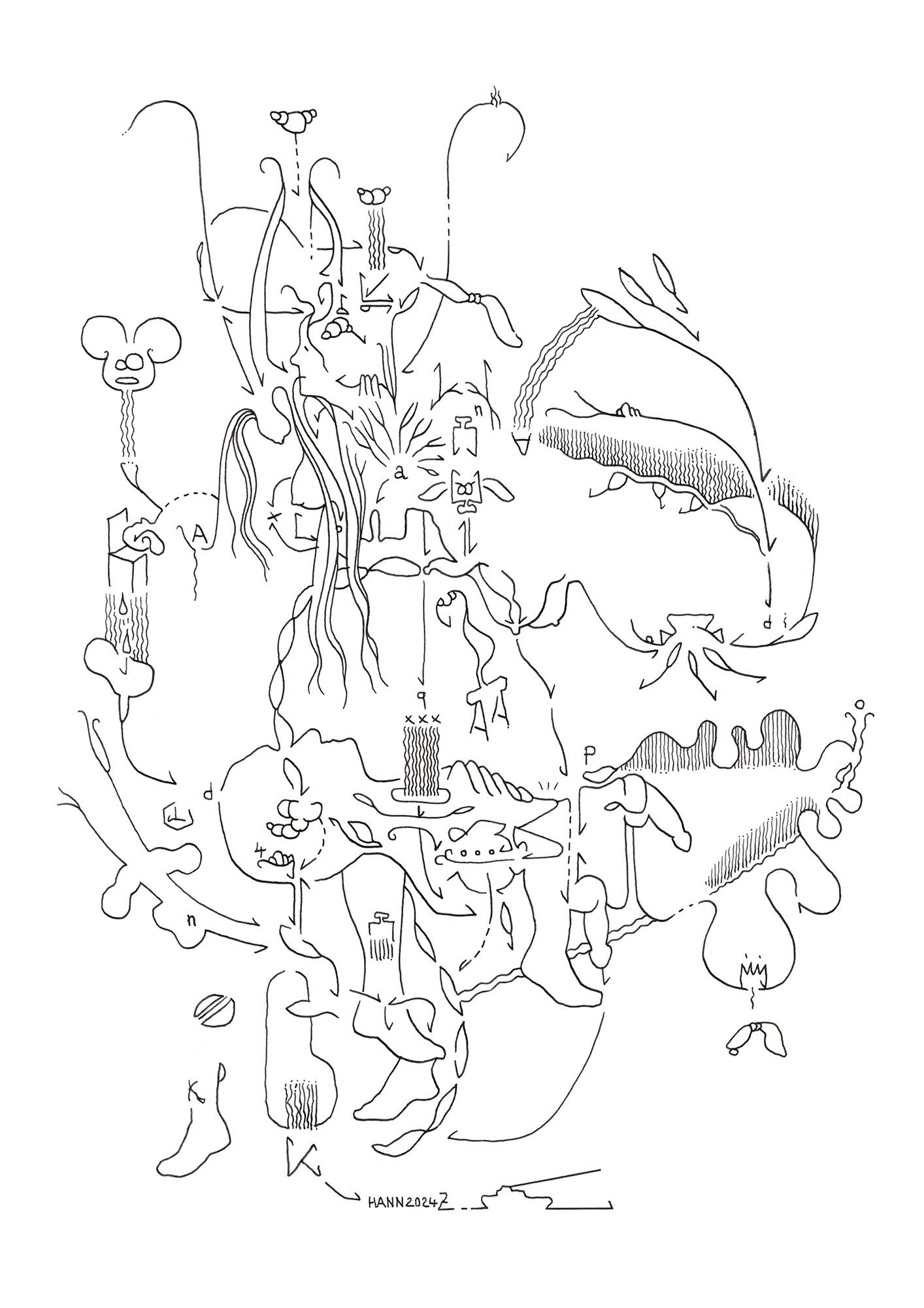 Hannes Kater Tageszeichnung (Zeichnung/drawing) vom 27.11.2024 (1414 x 2000 Pixel)