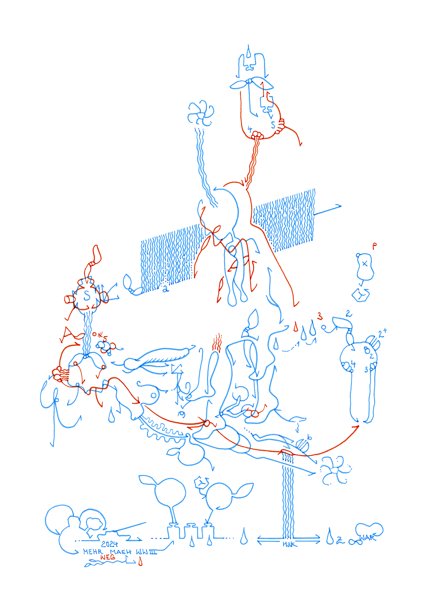 Hannes Kater Tageszeichnung (Zeichnung/drawing) vom 26.11.2024 (1414 x 2000 Pixel)