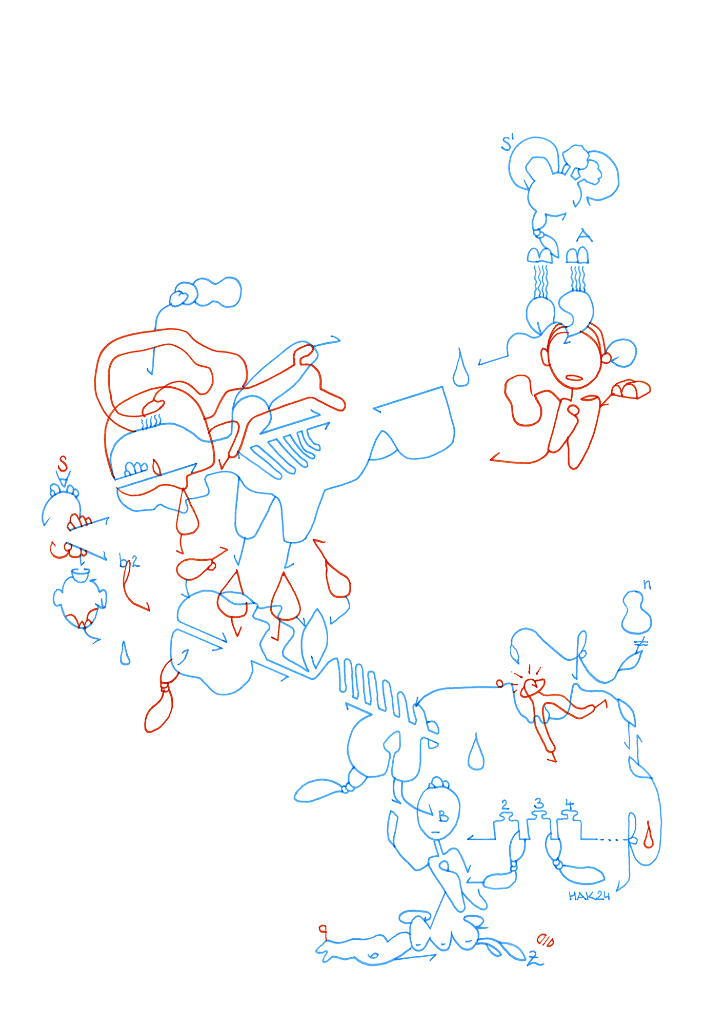 Hannes Kater Tageszeichnung (Zeichnung/drawing) vom 30.11.2024 (1414 x 2000 Pixel)