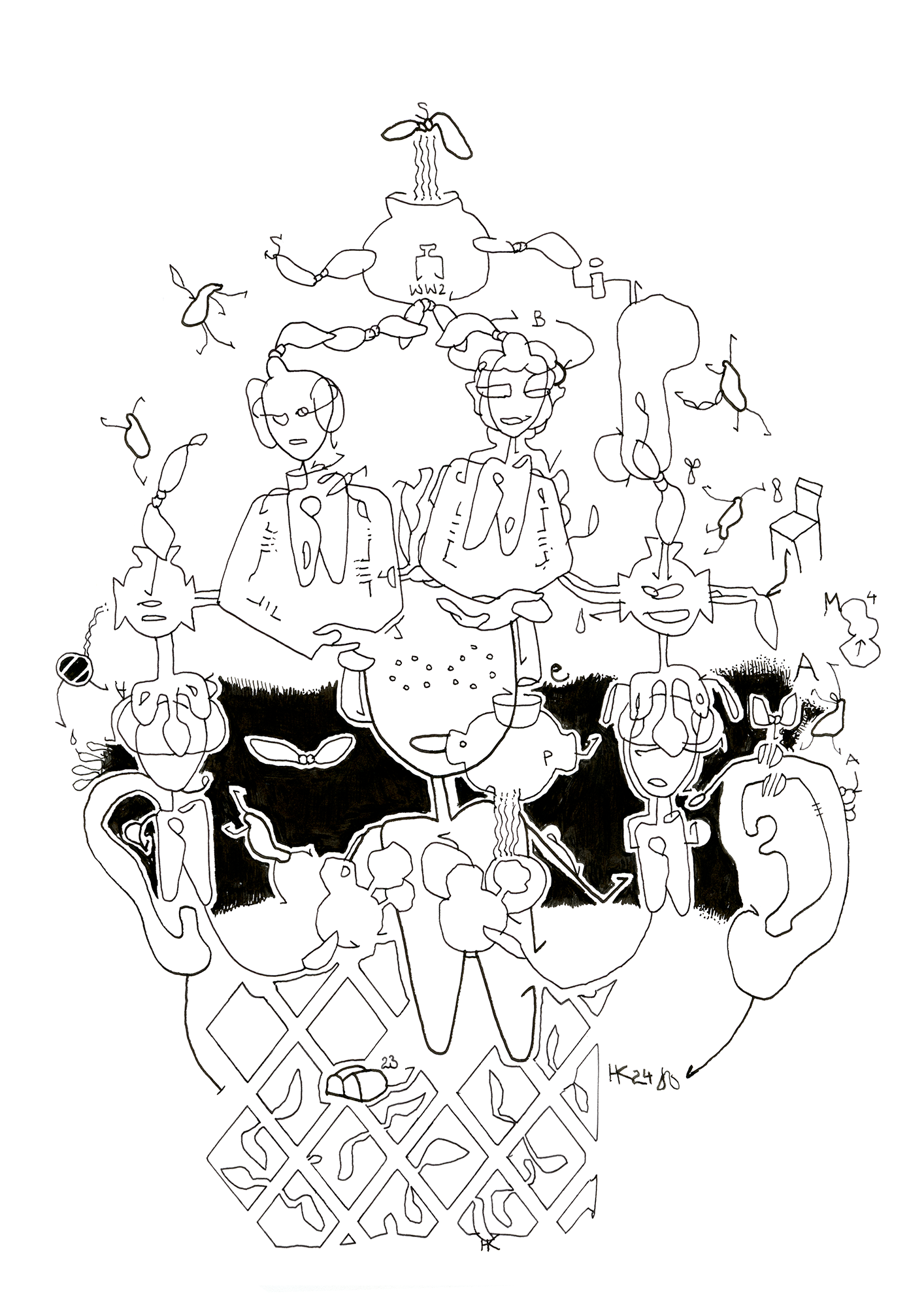 Hannes Kater Tageszeichnung (Zeichnung/drawing) vom 03.12.2024 (1414 x 2000 Pixel)