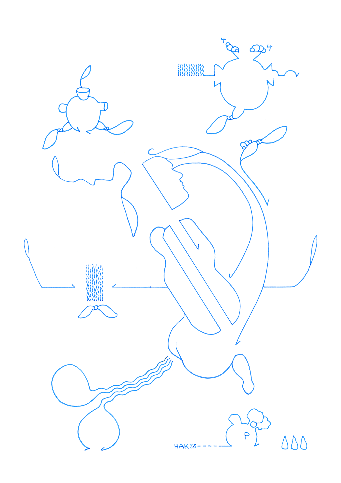 Hannes Kater Tageszeichnung (Zeichnung/drawing) vom 10.01.2025 (1414 x 2000 Pixel)