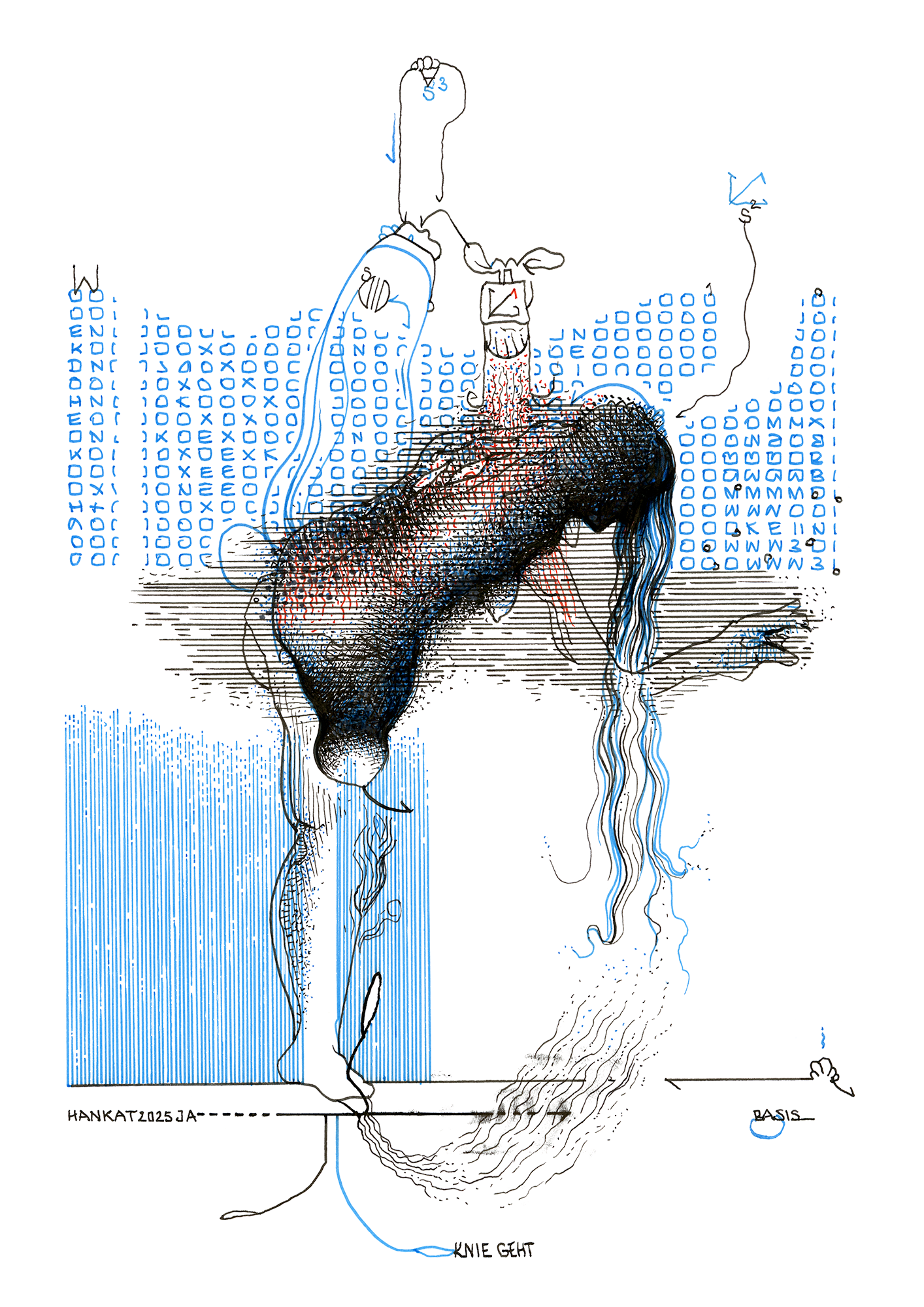 Hannes Kater Tageszeichnung (Zeichnung/drawing) vom 14.02.2025 (1414 x 2000 Pixel)