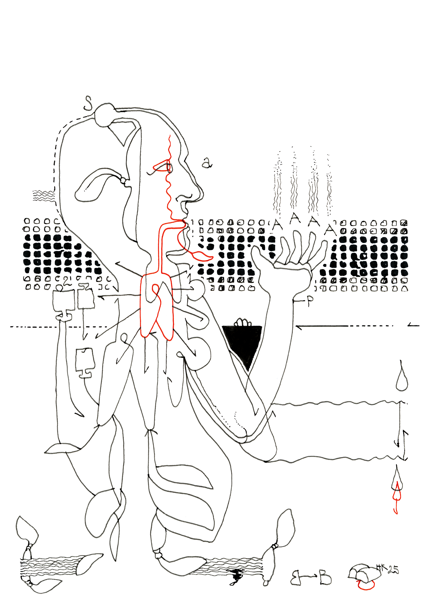 Hannes Kater Tageszeichnung (Zeichnung/drawing) vom 11.03.2025 (1414 x 2000 Pixel)