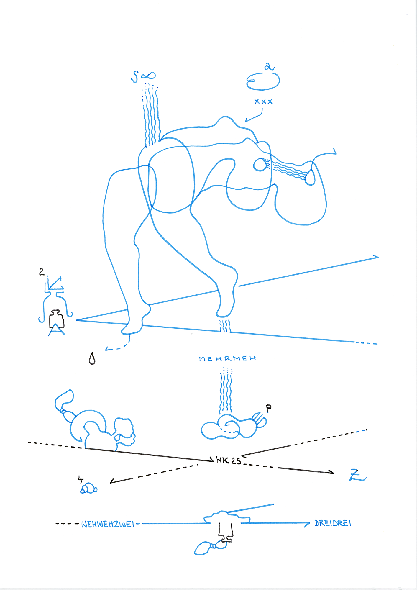 Hannes Kater  Tageszeichnung (Zeichnung/drawing) vom 09.04.2025 (1414 x 2000 Pixel)
