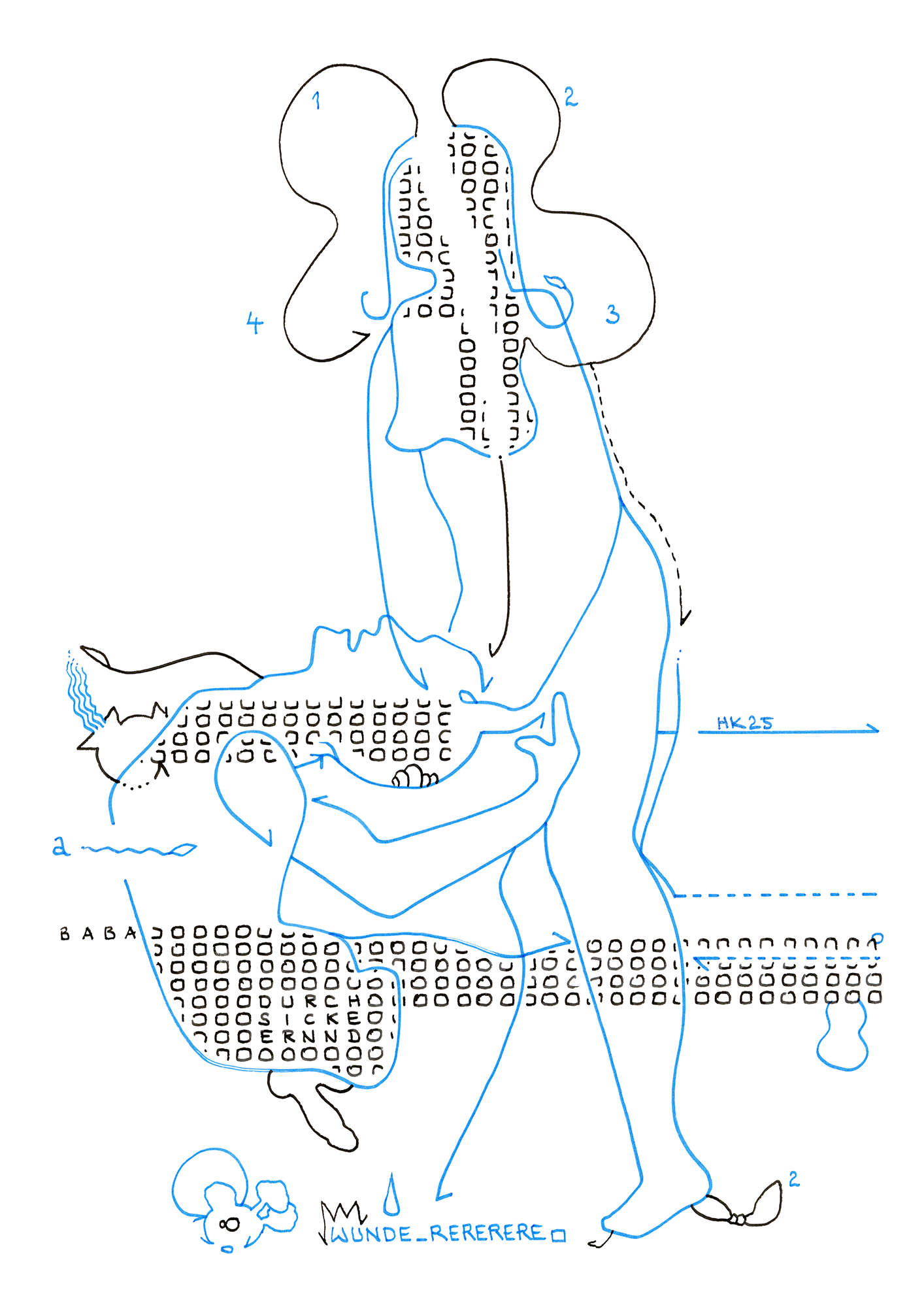 Hannes Kater  Tageszeichnung (Zeichnung/drawing) vom 16.04.2025 (1414 x 2000 Pixel)