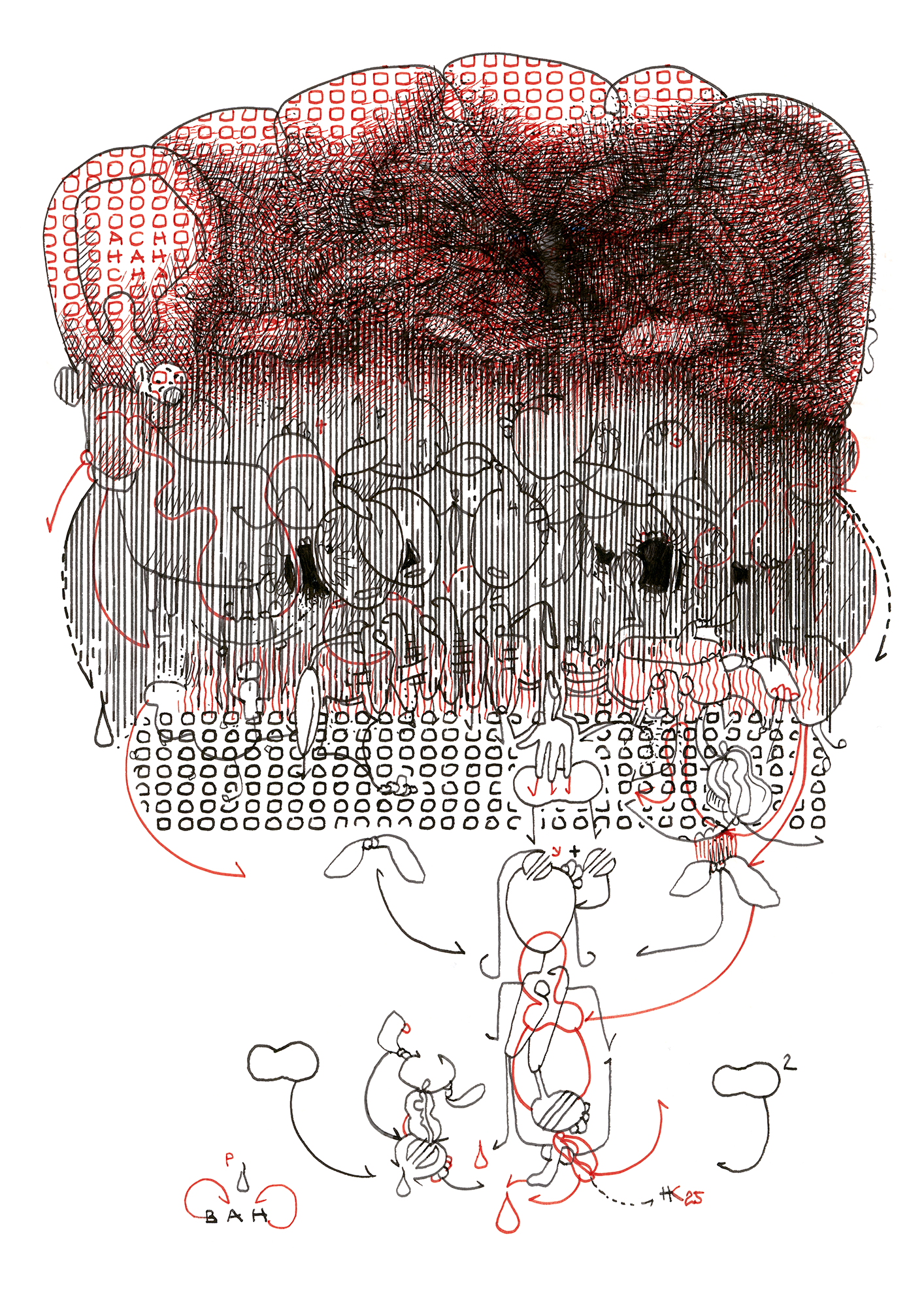 Hannes Kater  Tageszeichnung (Zeichnung/drawing) vom 15.04.2025 (1414 x 2000 Pixel)
