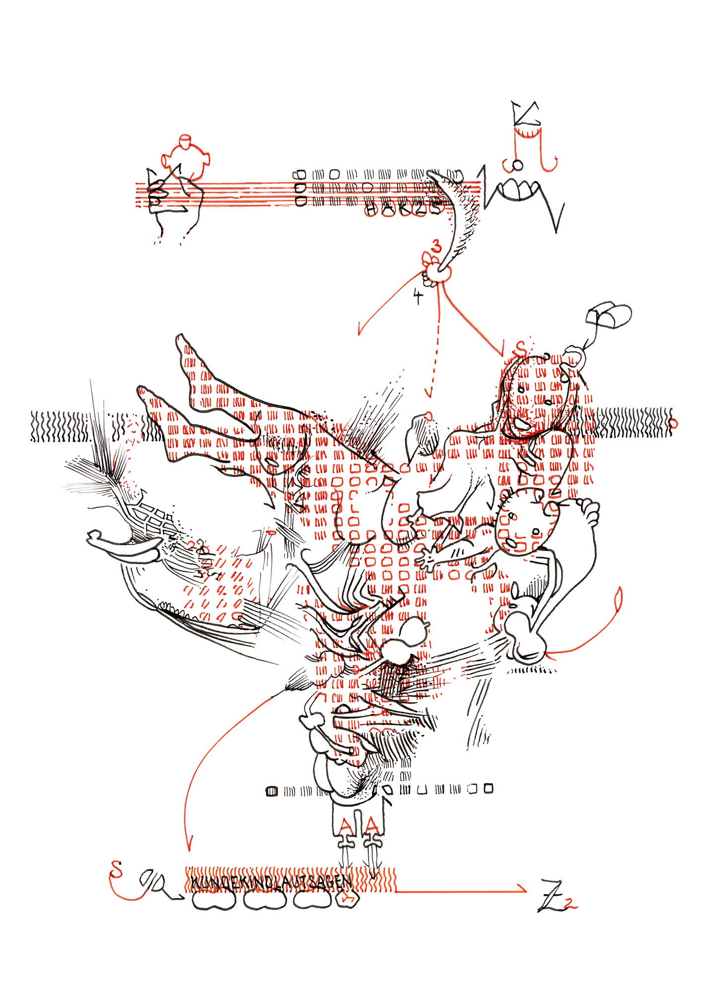 Hannes Kater  Tageszeichnung (Zeichnung/drawing) vom 11.07.2025 (1414 x 2000 Pixel)