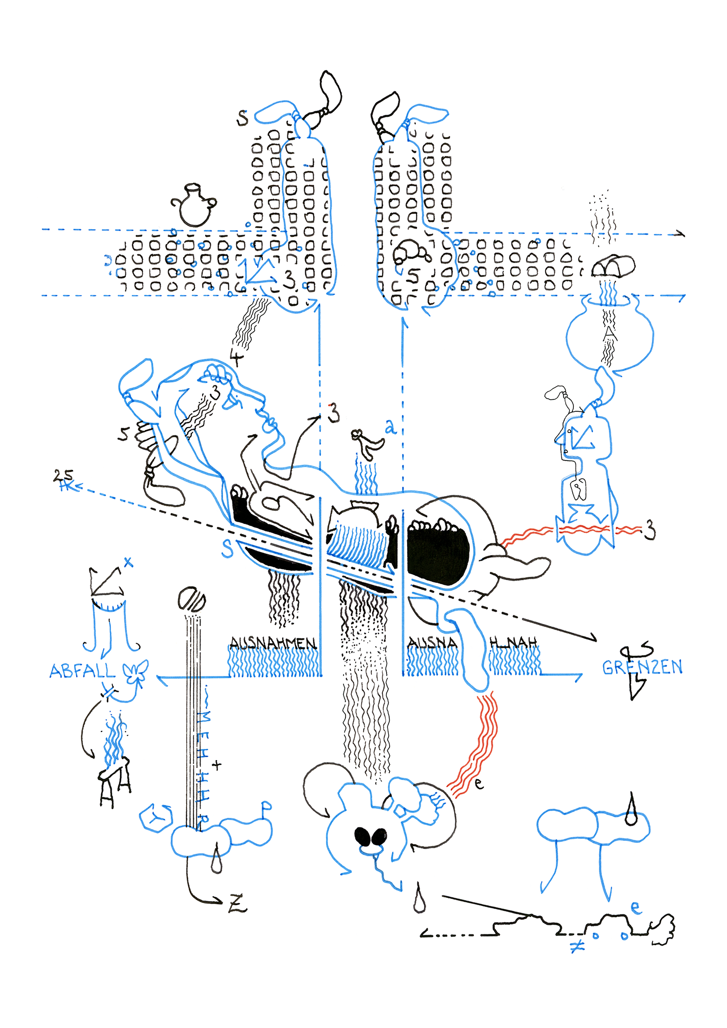 Hannes Kater  Tageszeichnung (Zeichnung/drawing) vom 28.08.2025 (1414 x 2000 Pixel)