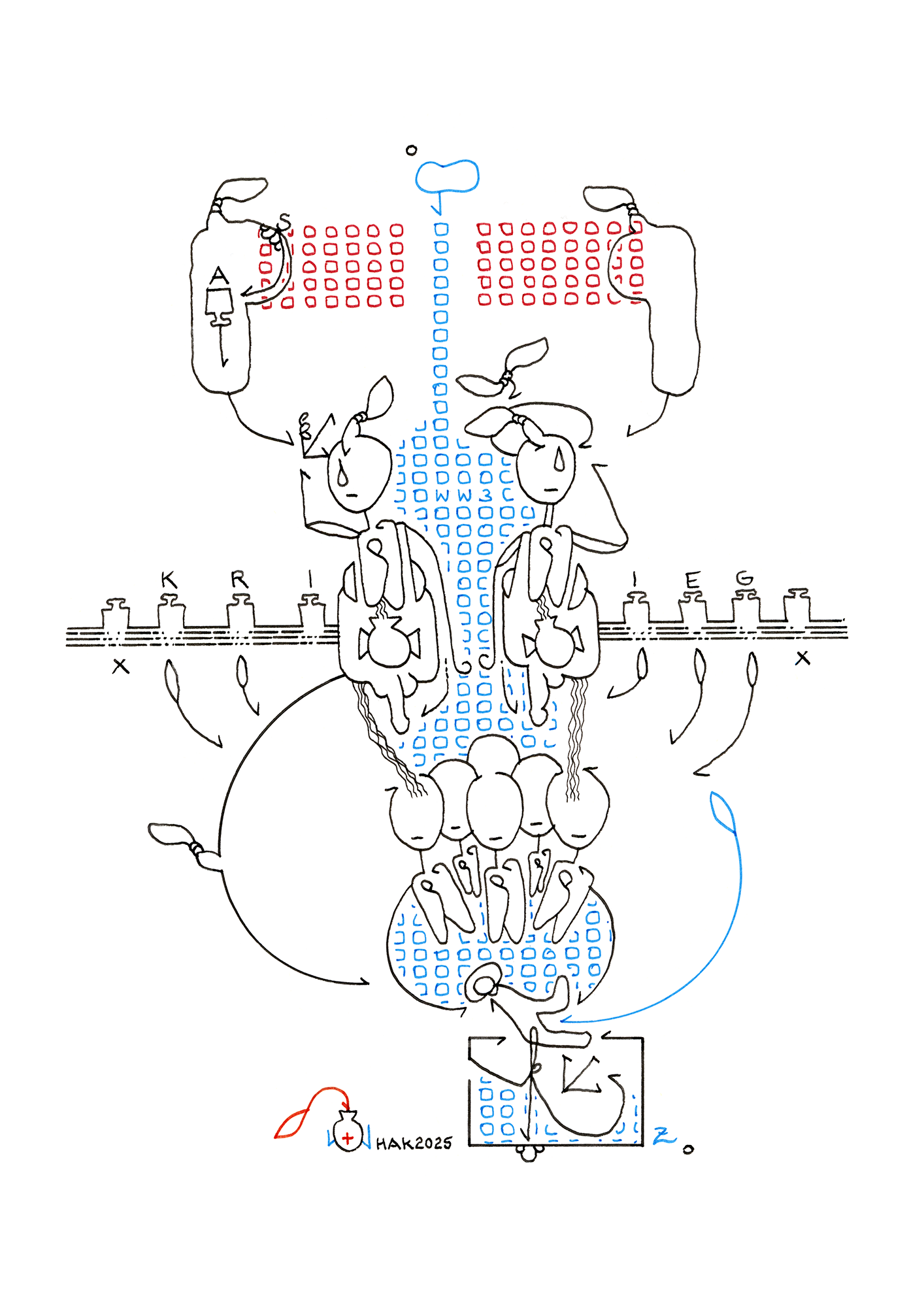 Hannes Kater  Tageszeichnung (Zeichnung/drawing) vom 28.09.2025 (1414 x 2000 Pixel)
