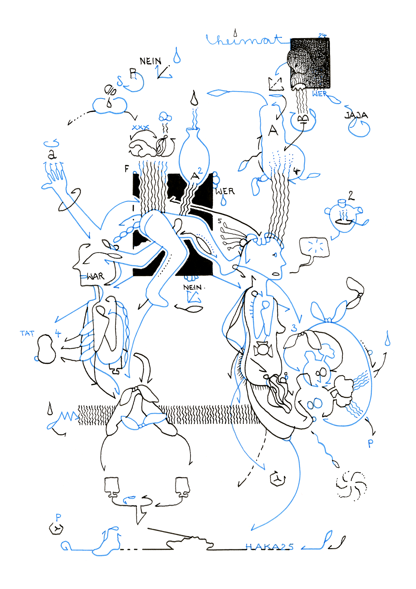 Hannes Kater  Tageszeichnung (Zeichnung/drawing) vom 16.10.2025 (1414 x 2000 Pixel)