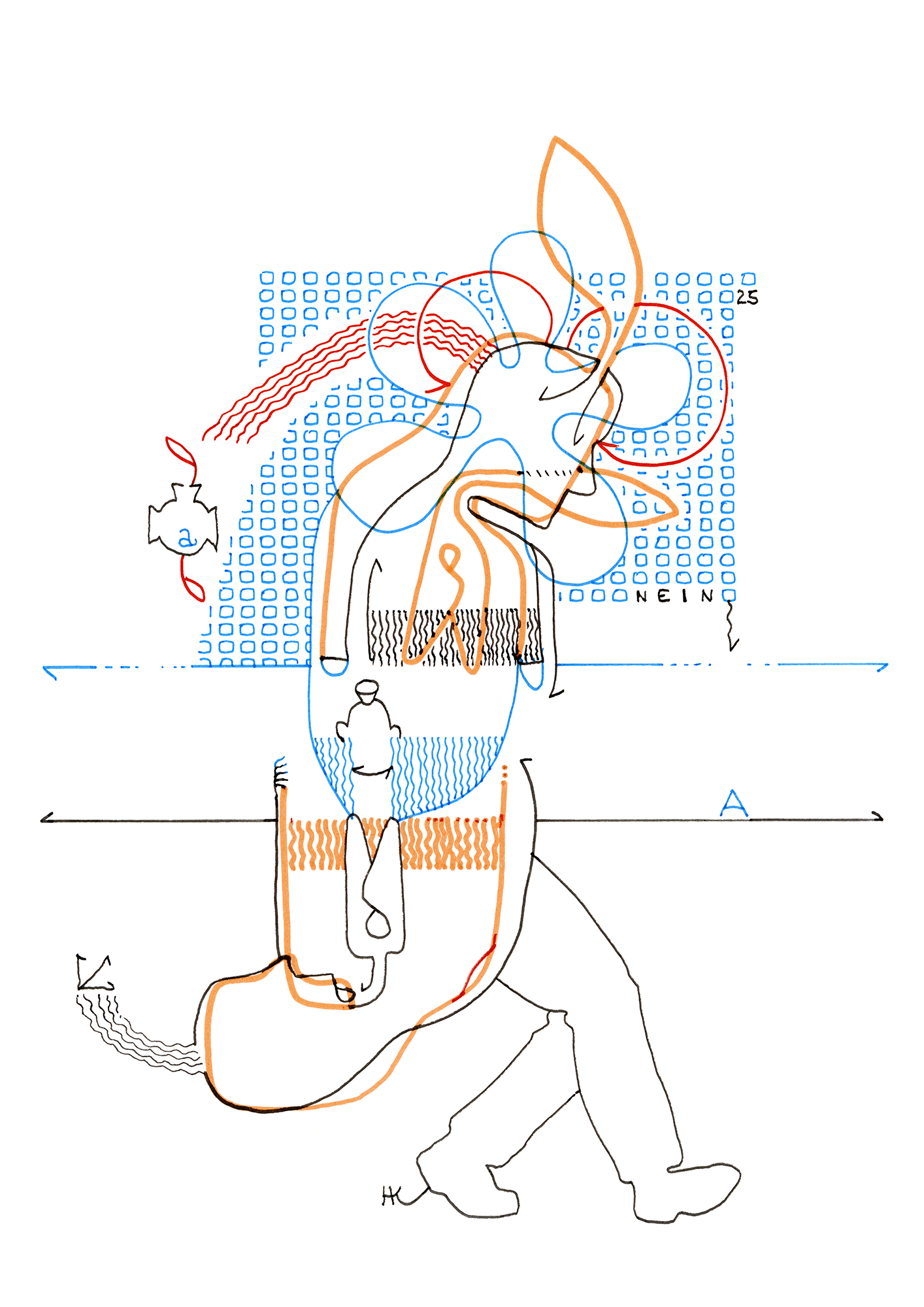 Hannes Kater  Tageszeichnung (Zeichnung/drawing) vom 18.01.2026 (1414 x 2000 Pixel)