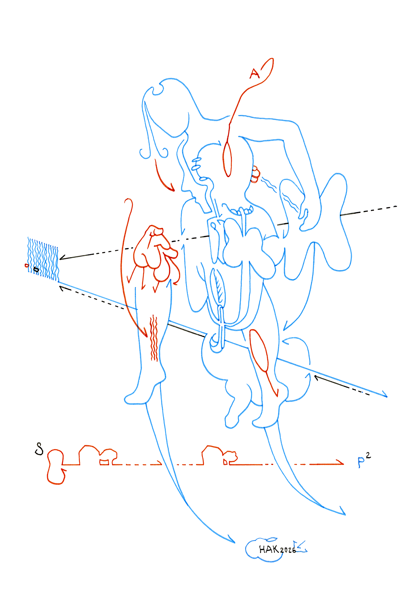 Hannes Kater  Tageszeichnung (Zeichnung/drawing) vom 31.01.2026 (1414 x 2000 Pixel)