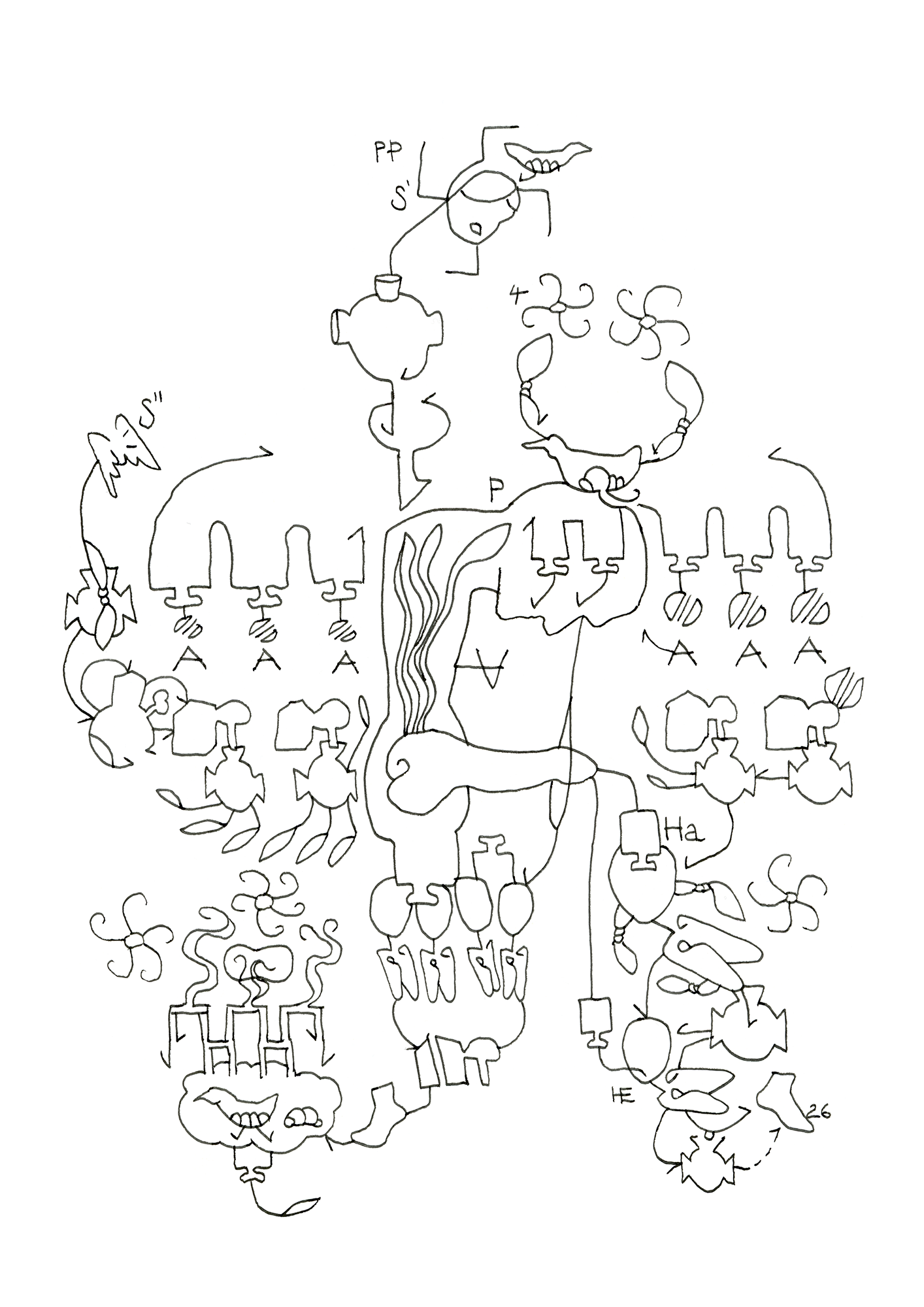 Hannes Kater  Tageszeichnung (Zeichnung/drawing) vom 13.02.2026 (1414 x 2000 Pixel)