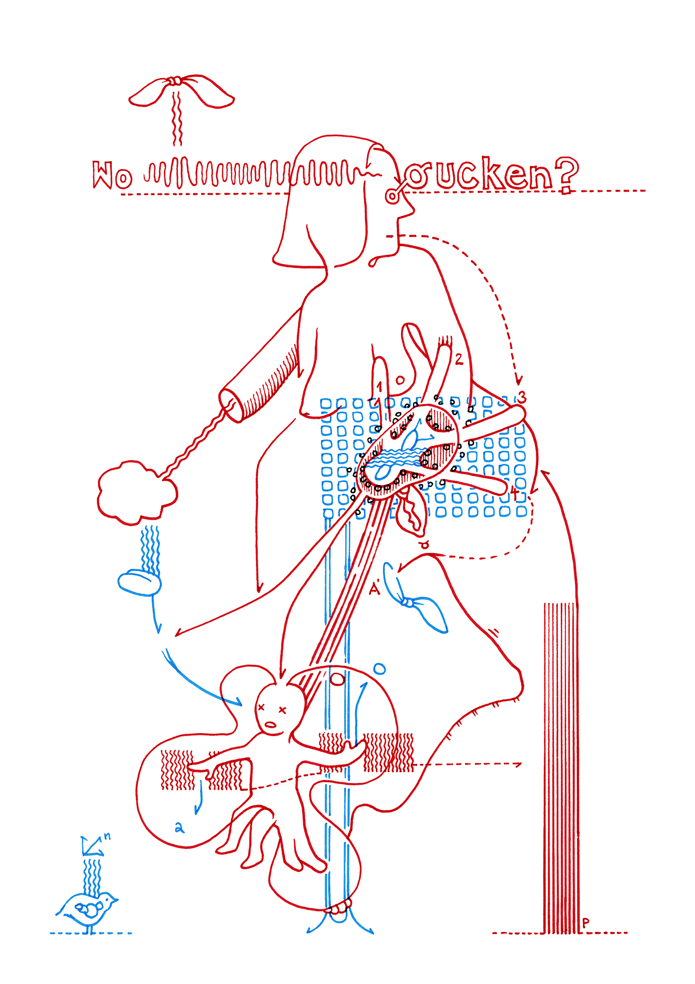 Hannes Kater  Tageszeichnung (Zeichnung/drawing) vom 16.10.2014 (1414 x 2000 Pixel)