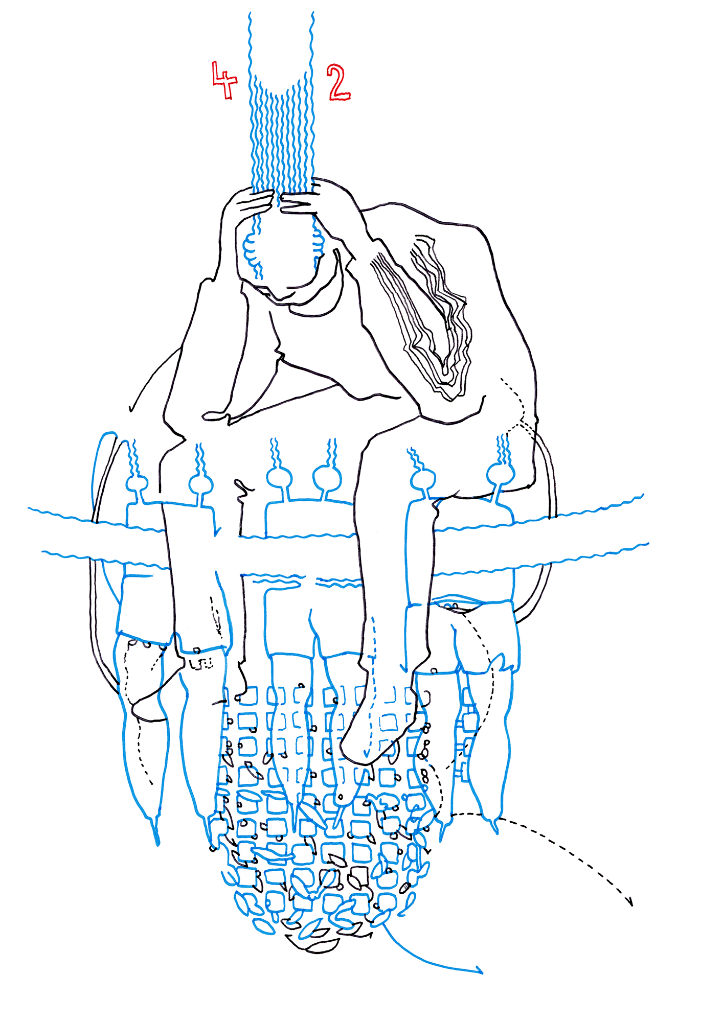 Hannes Kater  Tageszeichnung (Zeichnung/drawing) vom 25.10.2014 (1414 x 2000 Pixel)