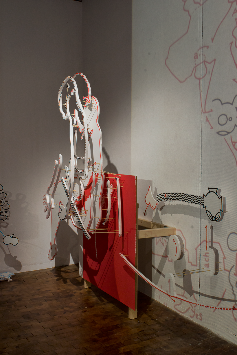 Folie f&uuml;r Station2 in der Ausstellung "&uuml;berbrechen", Akademie der K&uuml;nste, Hanesatenweg 2012