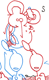 Hannes Kater  Detail einer Zeichnung aus dem August 2025