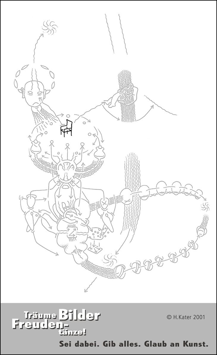 Hannes Kater: Auftragsk&auml;rtchen *15 Willkomm, R&uuml;ckseite, Version von 2001