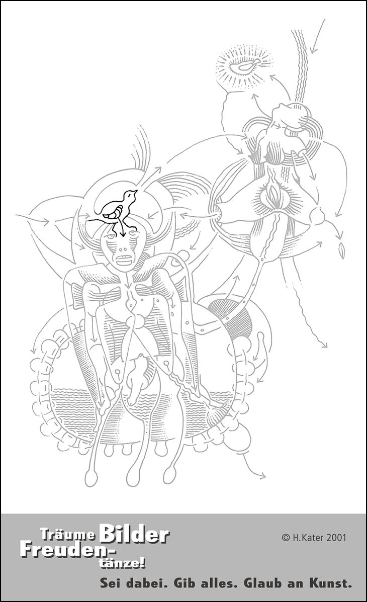 Hannes Kater: Auftragsk&auml;rtchen *16 Vogelhirn, Version von 2001