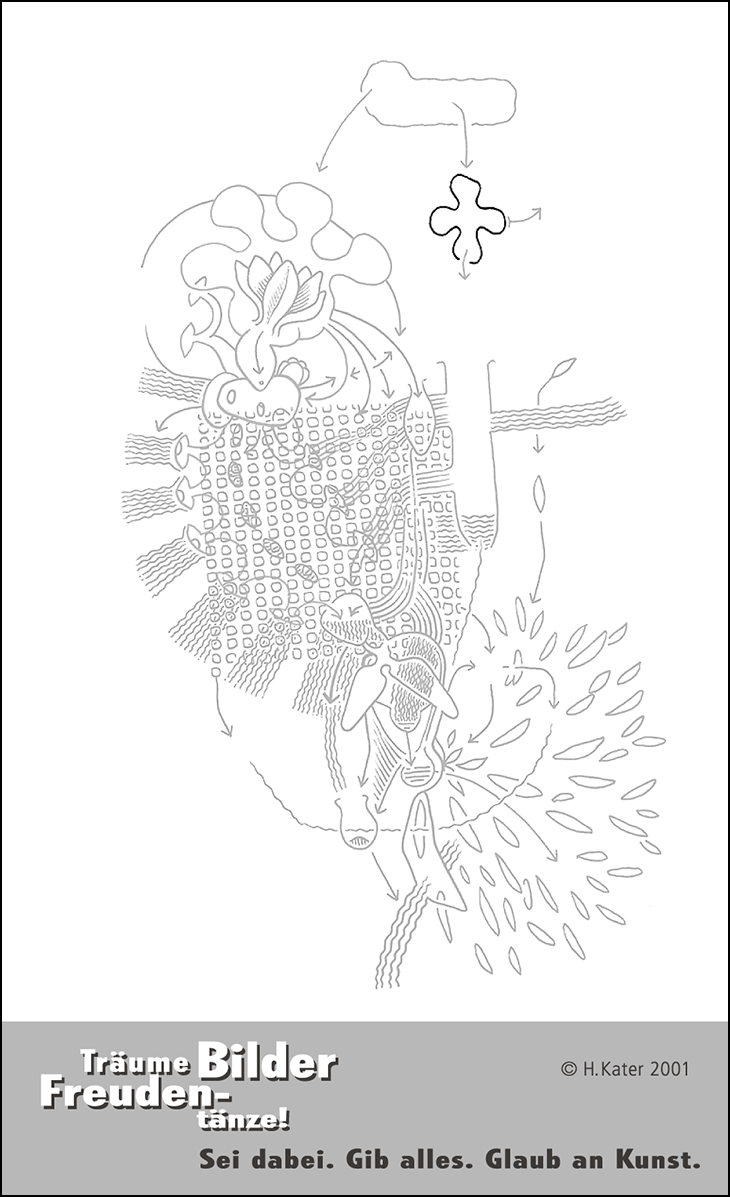 Hannes Kater: Auftragsk&auml;rtchen *18 4er, R&uuml;ckseite, Version von 2001