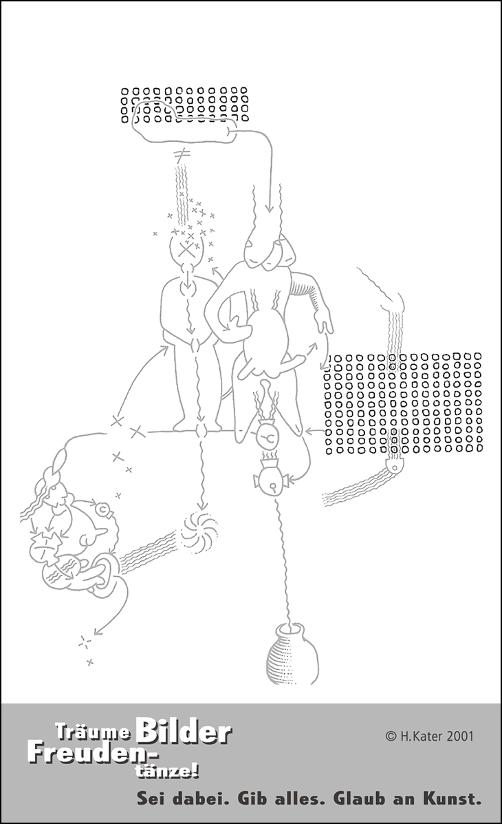 Hannes Kater: Auftragsk&auml;rtchen *22 Feld, R&uuml;ckseite, Version von 2001