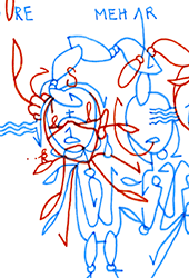 Hannes Kater  Detail einer Tageszeichnung auf Instagram, 2021