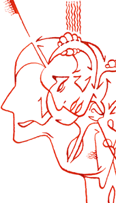 Hannes Kater  Detail einer Tageszeichnung auf Instagram, 2021