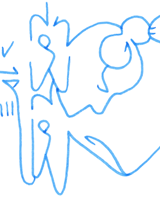 Hannes Kater  Detail einer Tageszeichnung auf Instagram, 2021