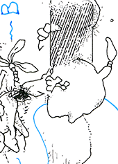 Hannes Kater  Detail einer Tageszeichnung, 2021