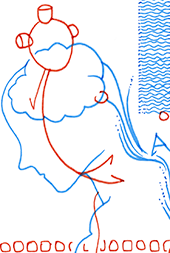 Hannes Kater  Detail einer Tageszeichnung, September 2022