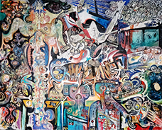 GRAND TABLEAU ANTIFASCISTE COLLECTIF&nbsp;[Gro&szlig;es kollektives antifaschistisches Gem&auml;lde], von Jean-Jacques Lebel, Isl&auml;nder Err&oacute;, Enrico Baj, Roberto Crippa, Gianni Dova und Antonio Recalcati