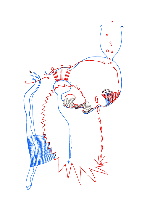 Zeichnung f&uuml;r den 02-03-2007 von Hannes Kater